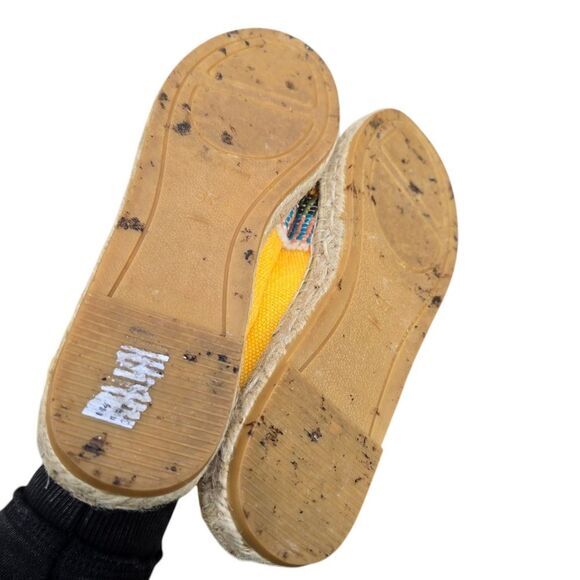 Vidorreta Made in Spain Women's Espadrilles Yellow Canvas Size EU 37 / US 6.5 - Picture 5 of 8